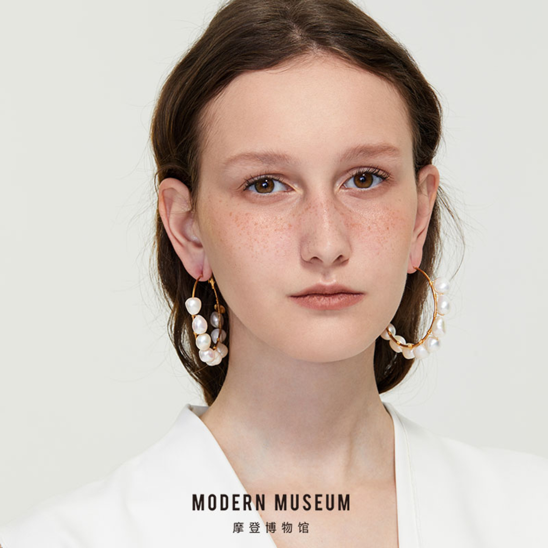 珍珠造型系列 几何造型耳环-3