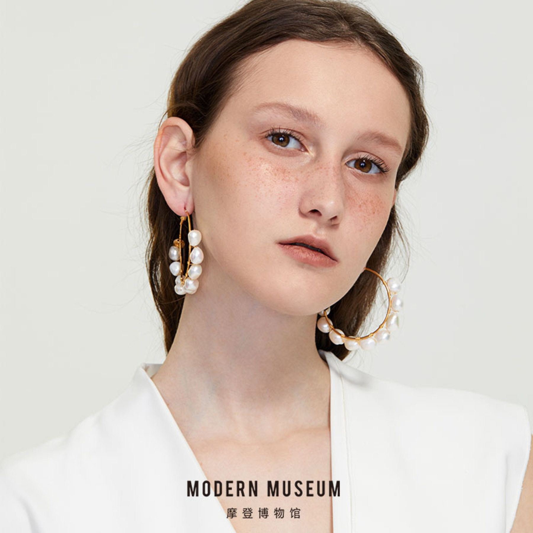 珍珠造型系列 几何造型耳环-2