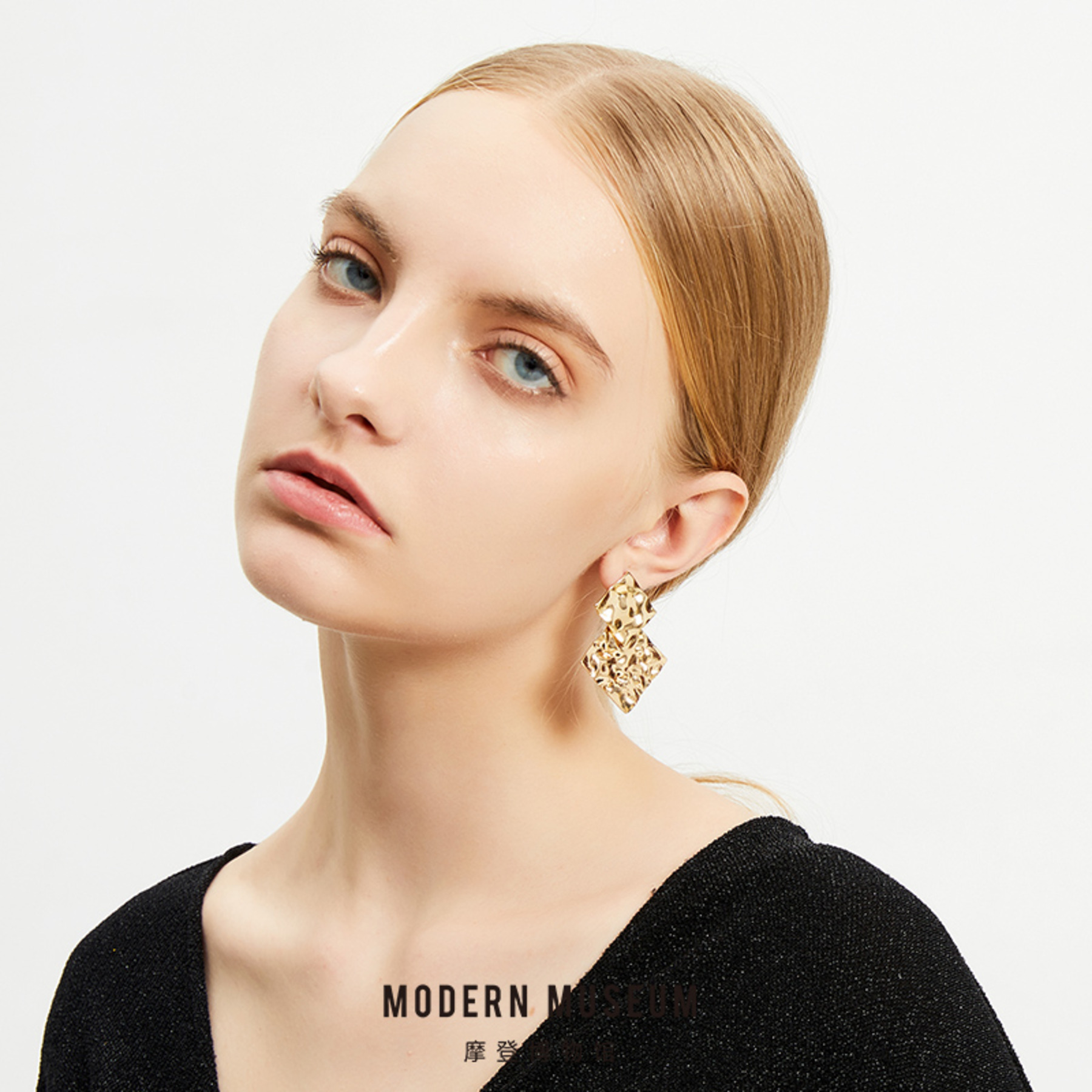 珍珠造型系列 几何造型耳环-2