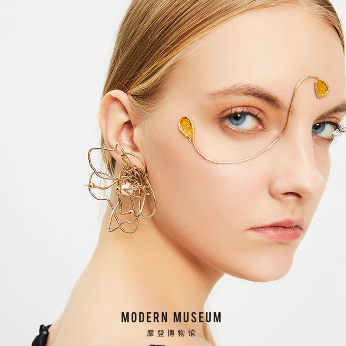 珍珠造型系列 几何造型耳环