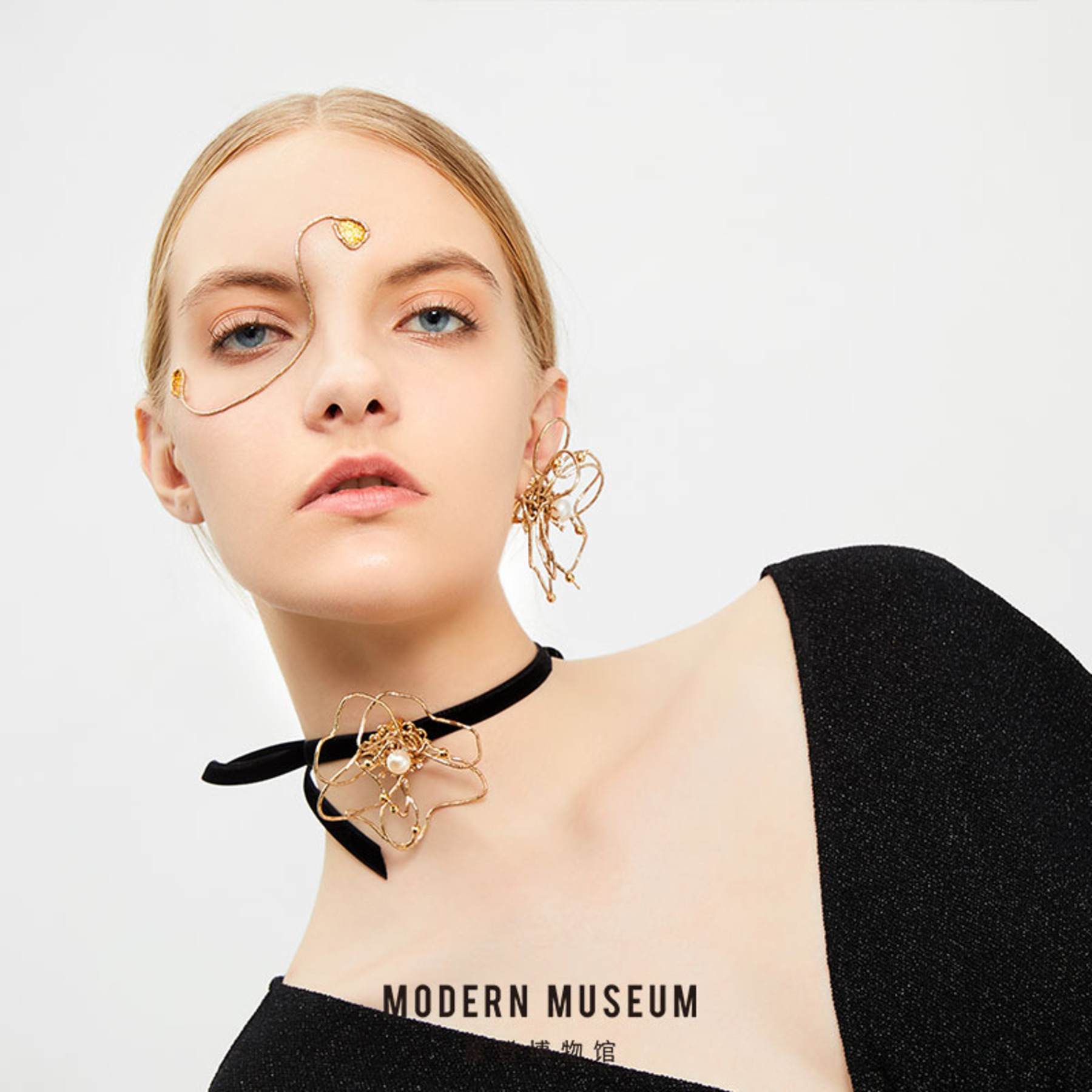 珍珠造型系列 几何造型耳环-3