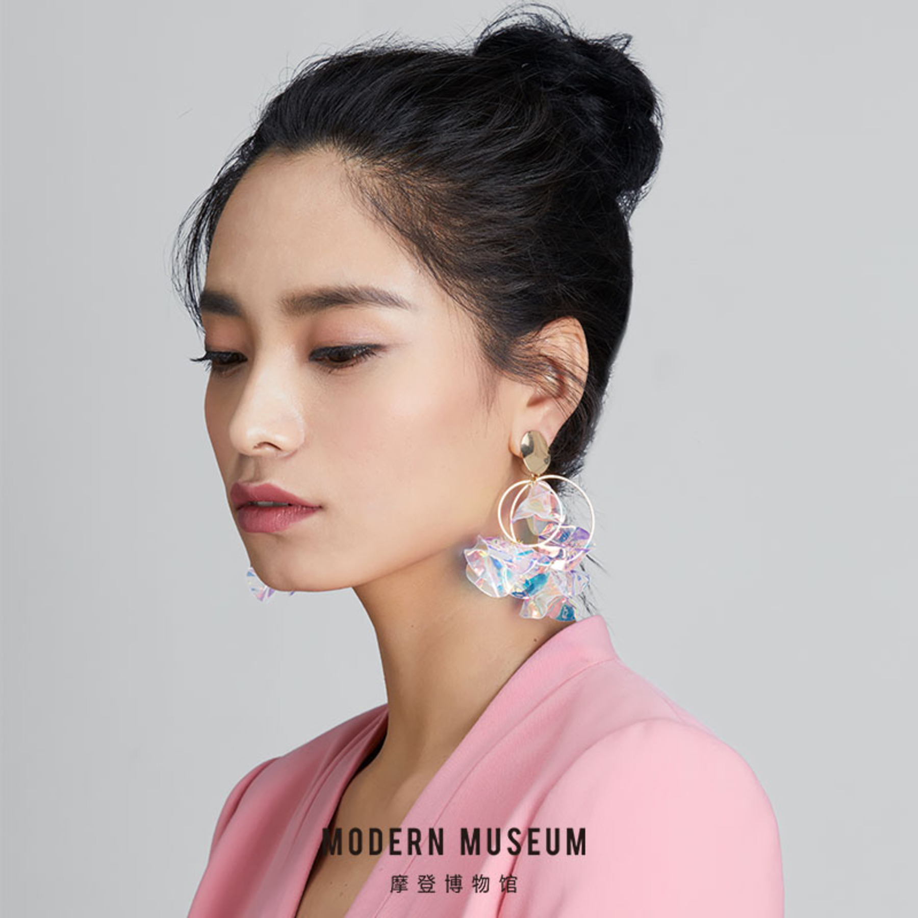 珍珠造型系列 几何造型耳环-3