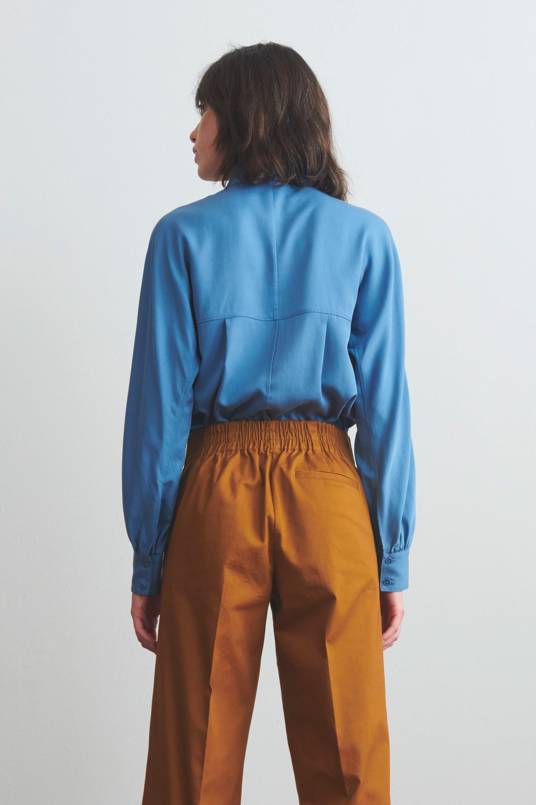 SILK SHIRT DRESS NAVY PRINT-3