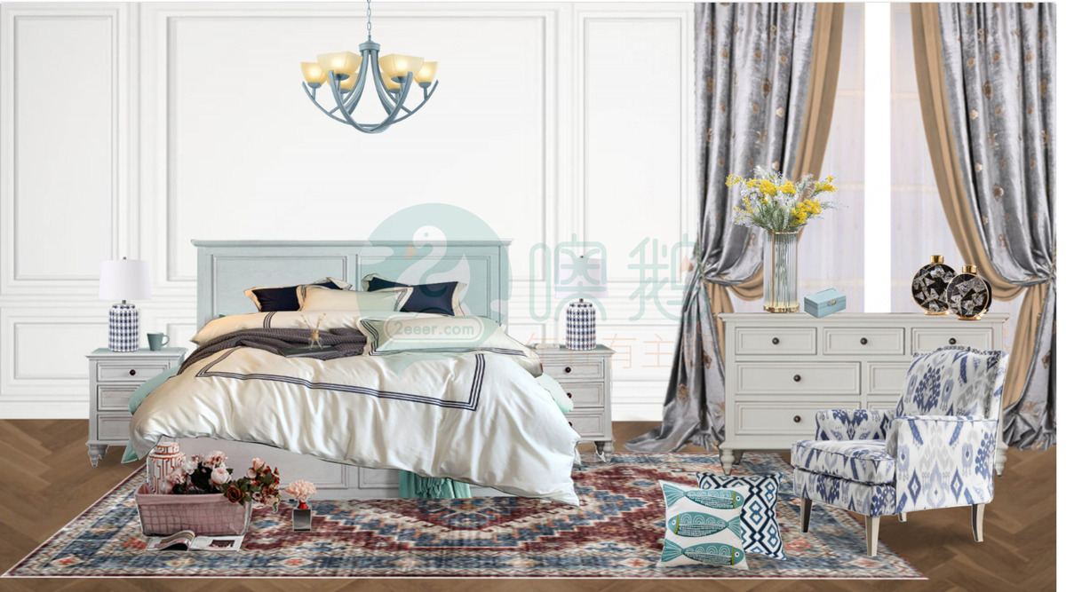 绽蓝     地中海主题