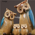 18usd Ngryise two color choice Animal Ornaments owl family statue