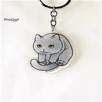 15usd Ngryise 1pcs a set style 2 cute cat keychain