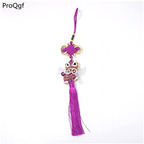 15usd Ngryise purple Chinese knot dancing lion keychain