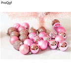 9usd Prodgf 24Pcs A Set 5cm pink fake christmas tree ball