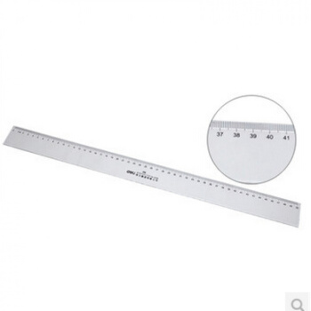 得力(deli)40cm直尺 透明塑料直尺办公学生绘图制图刻度尺 6240 40cm
