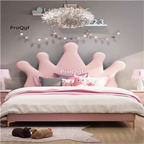 1699usd Ngryise 1 Set children pink crown style hot fashion bed