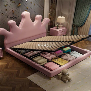 1699usd Ngryise 1 Set children pink crown style hot fashion bed