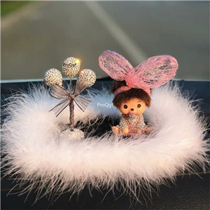 39.9usd Ngryise 1Pcs A Set shining mengqiqi we are family car statue small decoration