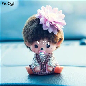 29.9usd  Ngryise 1Pcs A Set shining mengqiqi with fake flower car statue small decoration
