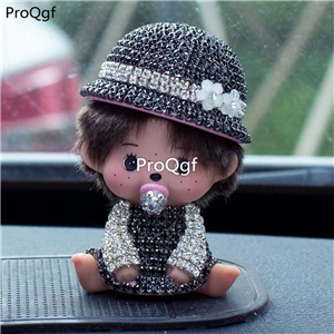 29.9usd Ngryise 1 Set shining mengqiqi with hat car statue small decoration