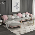 1399usd Ngryise 1 Set Minshuku ins pink grey classic sofa