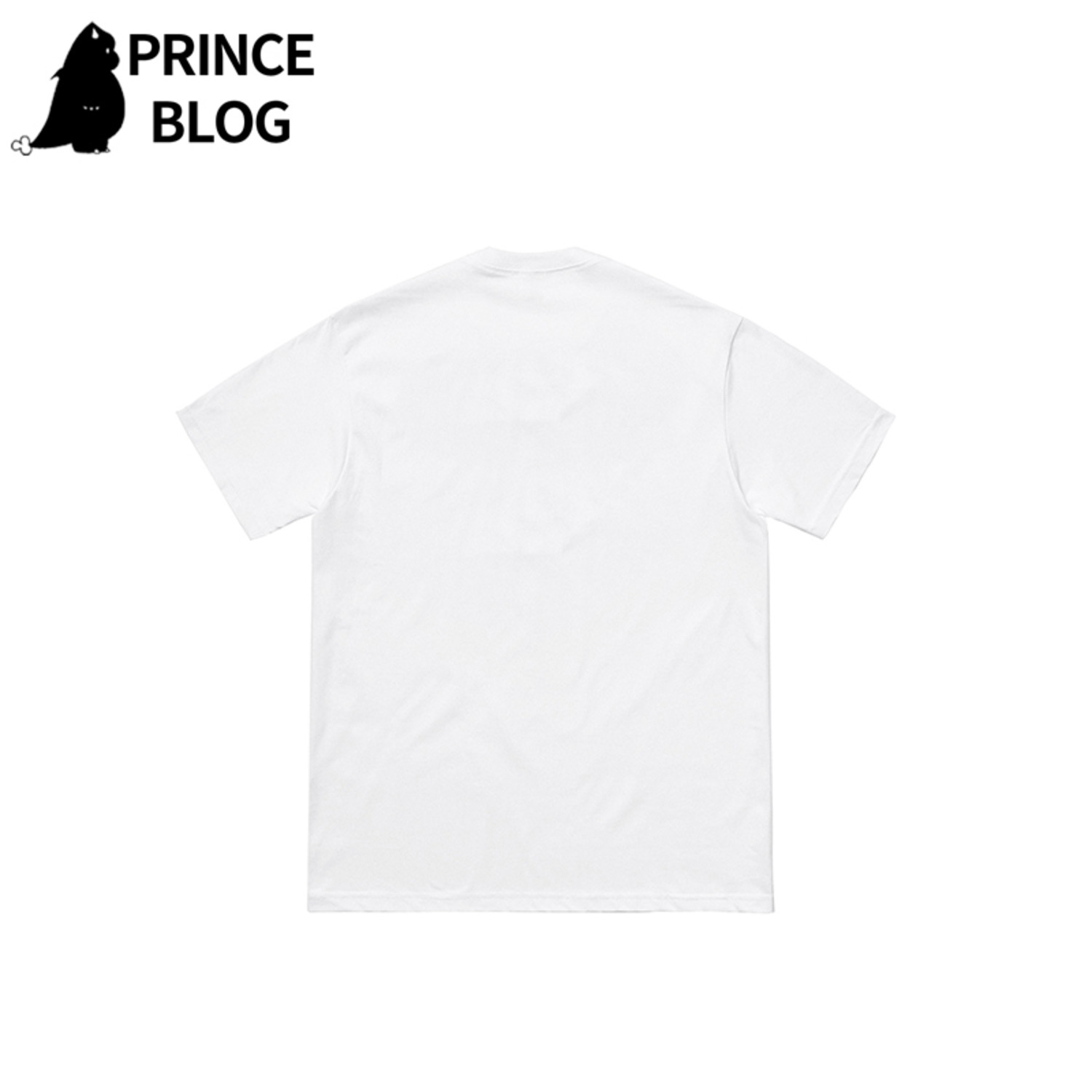 PrinceBlog新款 小王子商店联名印花百搭宽松男女黑白纯棉圆领T恤-4