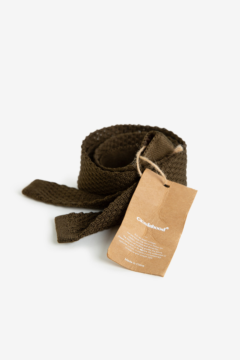 British Narrow Silk Knit Tie-4