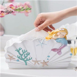 69usd Ngryise 1 set home pretty girl fish paper rack