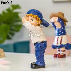 59usd Ngryise 1 set home missing you girl boy series statue