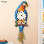 69usd Ngryise 1 set parrot series wall hanging clock