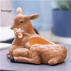 59usd Ngryise 1 set deer or kiss you rabbit series statue