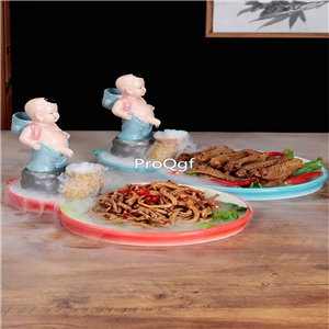59usd Ngryise 1 set baby with gourd shape plate food decoration(no food)
