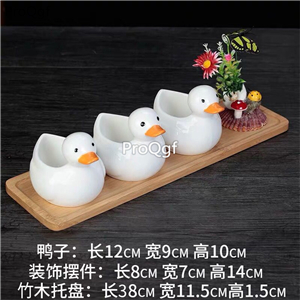 69usd Ngryise 1 set duck series plate food decoration(no food)