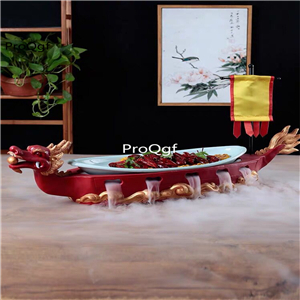 99usd Ngryise 1 set dragon restaurant creative food decoration plate(no food)