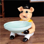 99usd Ngryise 1 set traditional pig creative restaurant decoration plate(no food)
