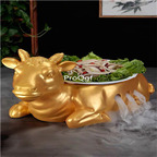 89usd Ngryise 1 set cow life creative restaurant decoration plate(no food)