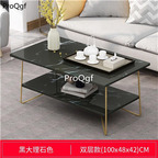169usd Ngryise 1 set 100*48*42cm double layer marble minshuku bedroom sofa table