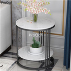 139usd Ngryise 1 set double layer round shape marble minshuku table