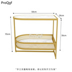 169usd Ngryise 1 set 60*55cm double layer marble metal minshuku table