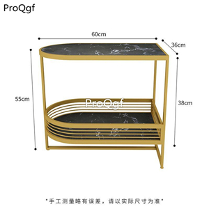 169usd Ngryise 1 set 60*55cm double layer marble metal minshuku table