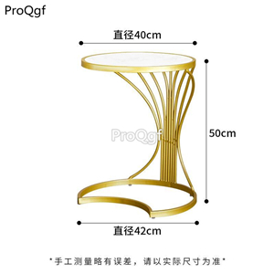 139usd Ngryise 1 set 40*50cm moon shape marble metal minshuku table
