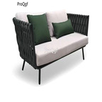 500usd Ngryise 1 set minshuku holiday rattan black two people seat sofa