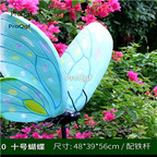 69usd Ngryise 1 set Fiber Reinforced glass with pole use in grass pole length about 100cm butterfly statue