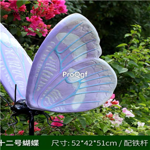 Ngryise 1 set Fiber Reinforced glass with pole use in grass pole length about 100cm butterfly statue