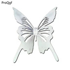 169usd Ngryise 1 set 60cm silver stainless steel garden butterfly decoration
