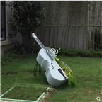 399usd Ngryise 1 set musicla cello statue 160*80*30cm without flower