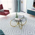 169usd Ngryise 1 set minshuku 80*43cm glass strong metal table