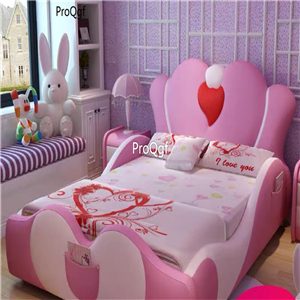1699usd Ngryise 1 set ins heart shape girl like Children Bed dark yellow, purple, pink