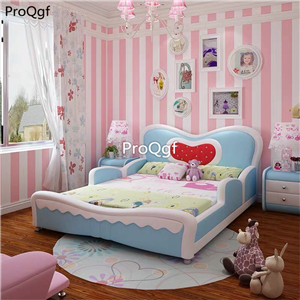 1699usd Ngryise 1 set ins heart shape girl like Children Bed pink, yellow, blue new series