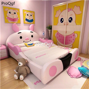 1699usd Ngryise 1 set ins pig animal style girl like Children Bed pink or green