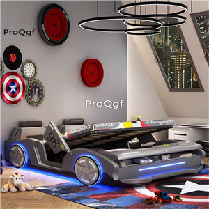 1699usd Ngryise 1 set car style hot Children Bed yellow, grey, white