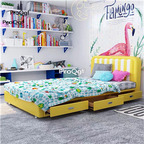 1699usd Ngryise 1 set fresh yellow color Children Bed