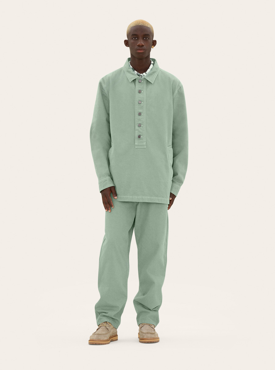 廓形立领双排扣风衣