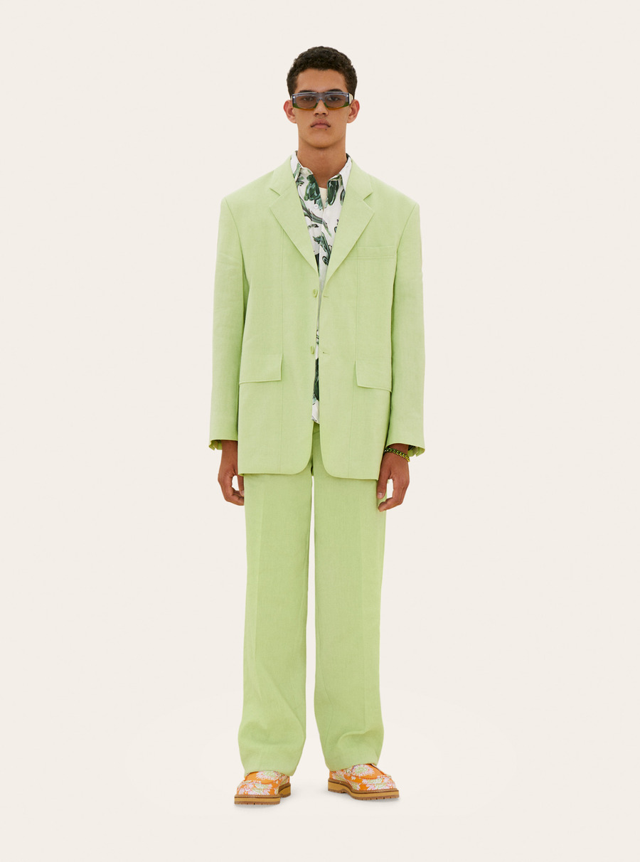 蛇纹束腰皮革外套