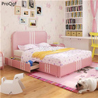 1699usd Ngryise 1 set europe pink or blue stripe children bed