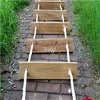 39usd Ngryise 1 set as photo show wood nylon rope climbing tool distance 30cm total 2 meter